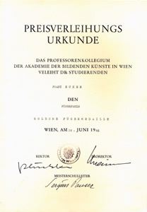 Urkunde Fügerpreis